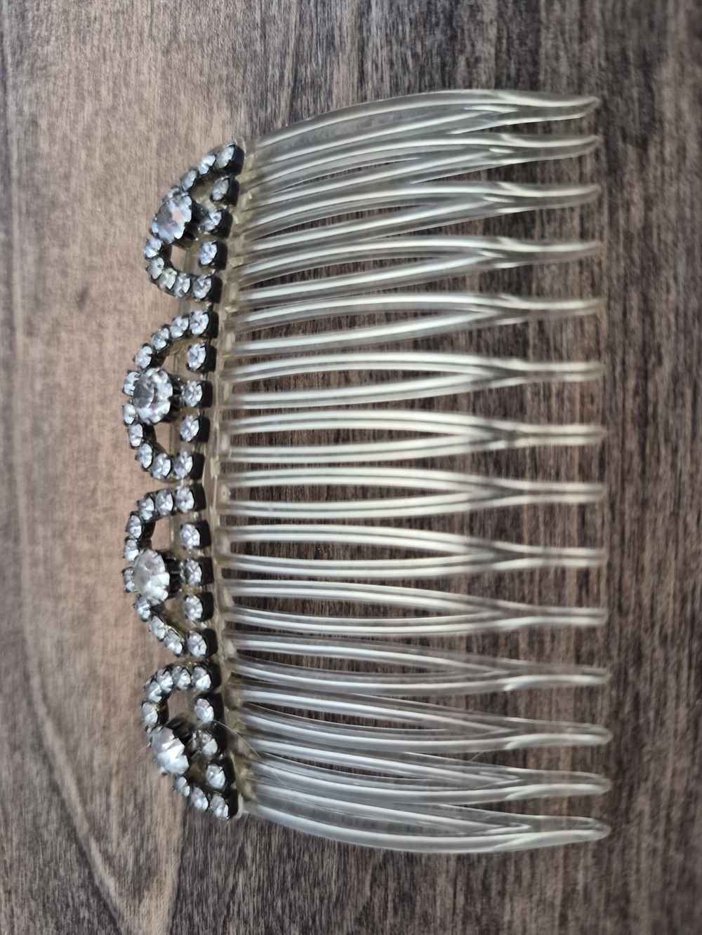 Crystal Rhinestone Hair Comb - Clear - Picture 3 of 4